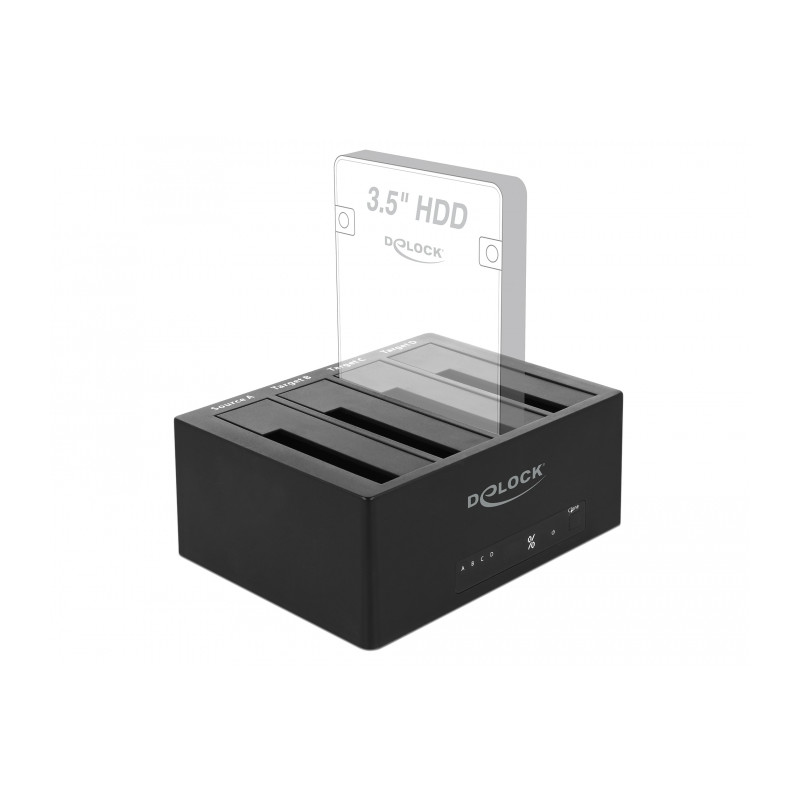 Delock USB 5 Gbps Dockingstation für 4 x SATA HDD / SSD mit Klon Funktion