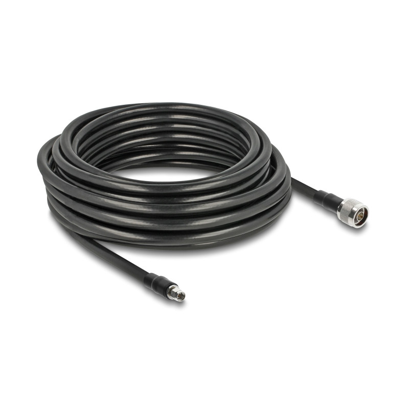 Delock Antennenkabel N Stecker - RP-SMA Stecker CFD400 LLC400 10 m low loss
