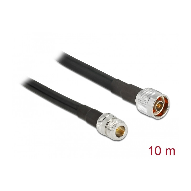 Delock Antennenkabel N Stecker - N Buchse CFD400 LLC400 10 m low loss wasserdicht