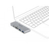 Delock 3 Port Hub und 2 Slot Card Reader für MacBook mit PD 3.0 und einschiebbarem USB Type-C™ Anschluss