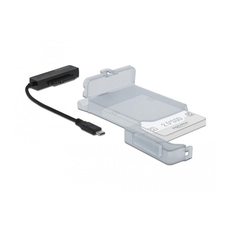 Delock USB Type-C™ zu SATA Konverter mit 2.5″ Schutzhülle