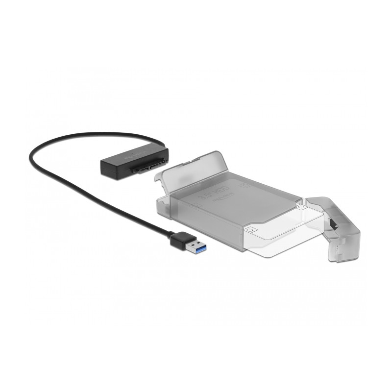 Delock USB Typ-A zu SATA Konverter mit 3.5″ Schutzhülle