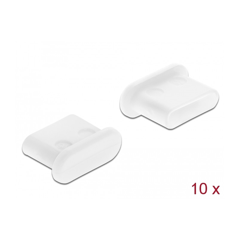 Delock Staubschutz für USB Type-C™ Buchse ohne Griff 10 Stück weiß