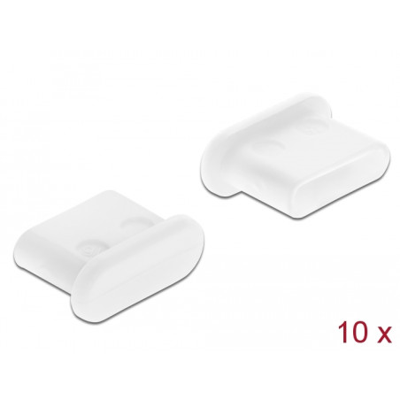 Delock Staubschutz für USB Type-C™ Buchse ohne Griff 10 Stück weiß