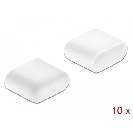 Delock Staubschutz für USB Type-C™ Stecker 10 Stück weiß