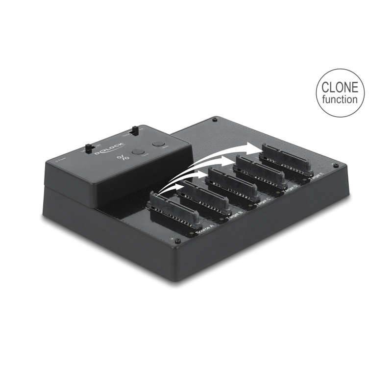 Delock USB 5 Gbps Docking- und Klonstation für 5 x 2.5″ SATA HDD / SSD