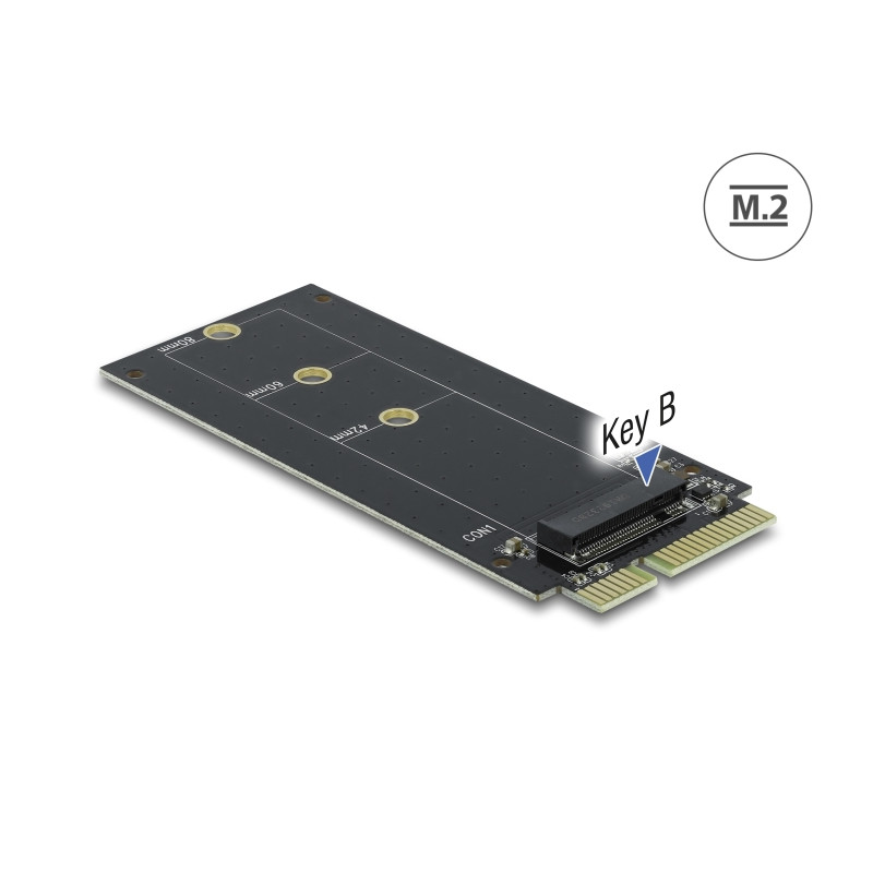 Delock SATA 22 Pin Stecker zu M.2 Key B Slot Adapter