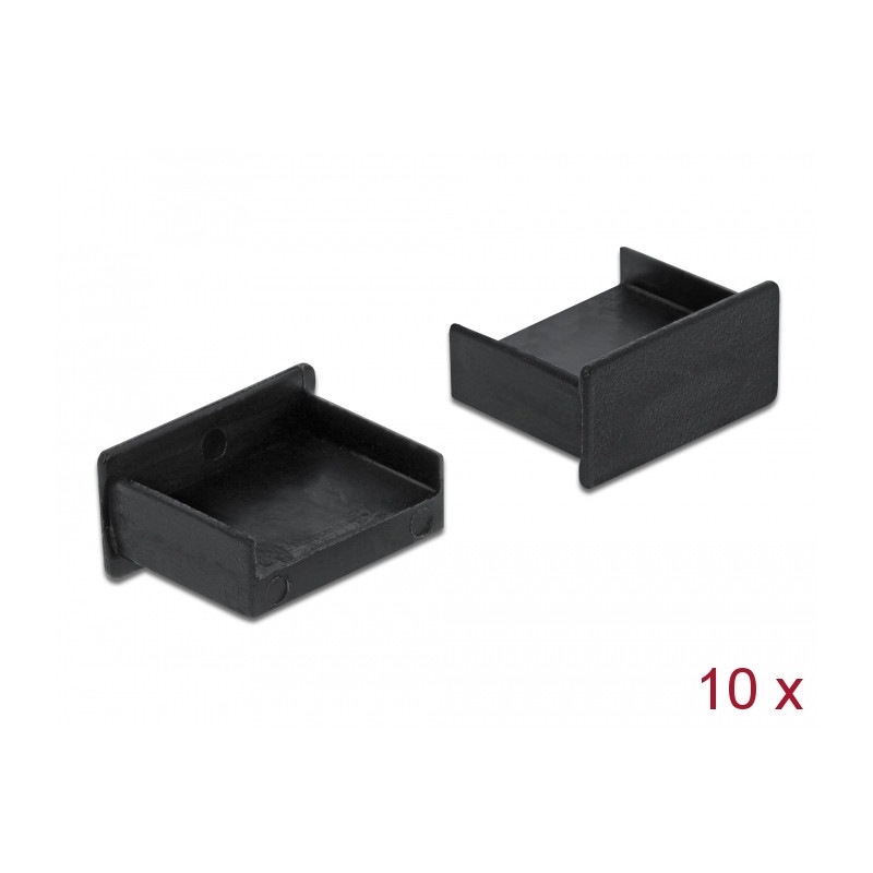 Delock Staubschutz für USB Typ-A Buchse ohne Griff 10 Stück schwarz
