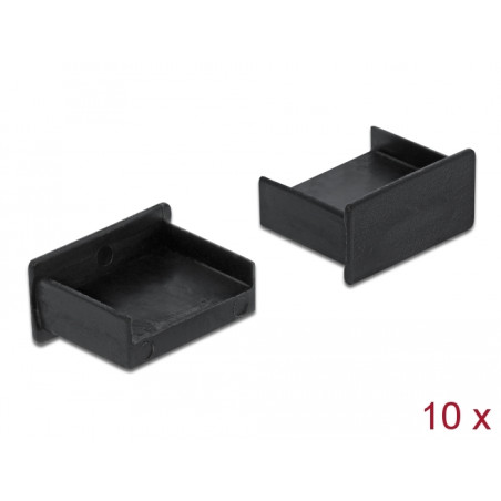 Delock Staubschutz für USB Typ-A Buchse ohne Griff 10 Stück schwarz