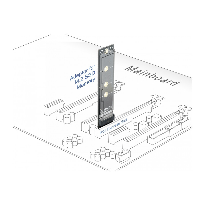 Delock PCI Express x1 zu M.2 Key M Adapter