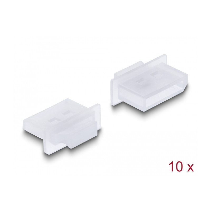 Delock Staubschutz für DisplayPort Buchse mit Griff 10 Stück transparent