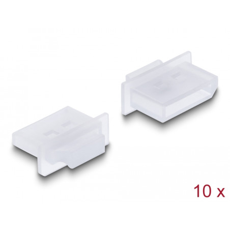 Delock Staubschutz für DisplayPort Buchse mit Griff 10 Stück transparent