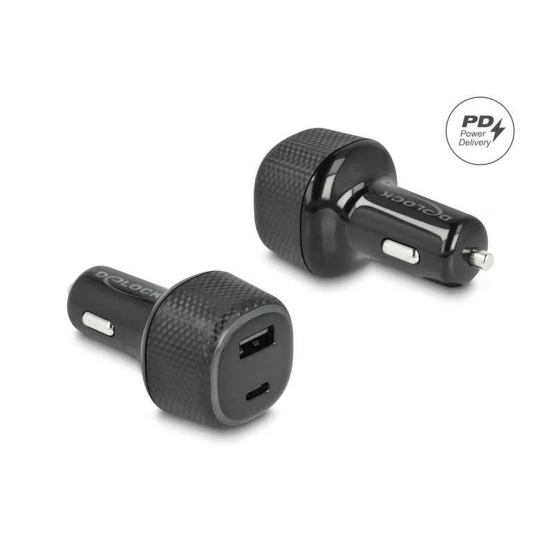 Delock Kfz Ladeadapter USB Type-C™ PD 3.0 und USB Typ-A mit 63 W