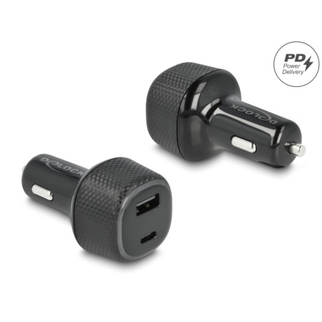 Delock Kfz Ladeadapter USB Type-C™ PD 3.0 und USB Typ-A mit 63 W
