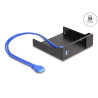 Delock 5.25″ Metall Einbaurahmen für Slim Bay Wechselrahmen mit USB 5 Gbps Hub