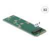 Delock Adapter mSATA zu M.2 Key B Slot