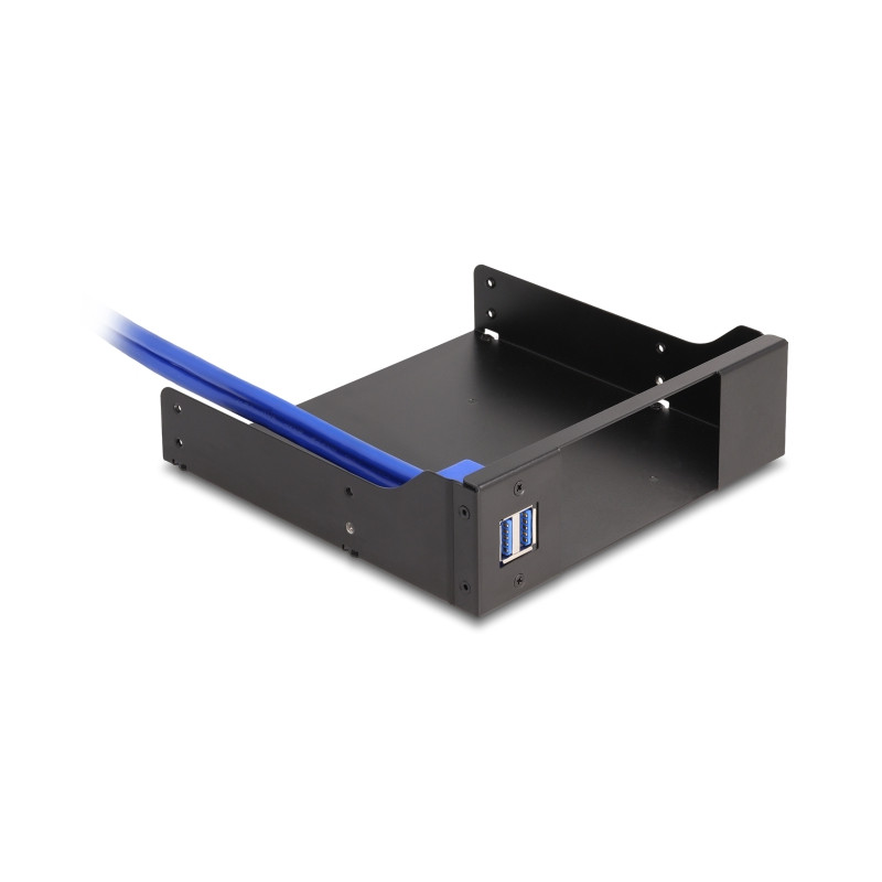 Delock 5.25″ Metall Einbaurahmen für Slim Bay Wechselrahmen mit USB 5 Gbps Hub
