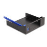 Delock 5.25″ Metall Einbaurahmen für Slim Bay Wechselrahmen mit USB 5 Gbps Hub