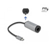 Delock USB Type-C™ Adapter zu Gigabit LAN mit Power Delivery Anschluss grau