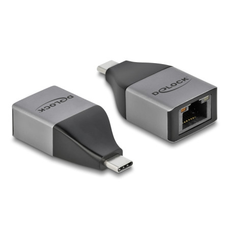 Delock USB Type-C™ Adapter zu Gigabit LAN 10/100/1000 Mbps – kompaktes Design