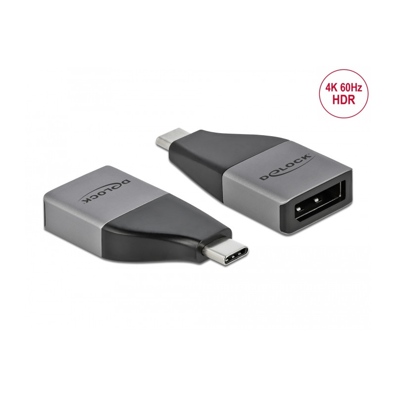 Delock USB Type-C™ Adapter zu DisplayPort (DP Alt Mode) 4K 60 Hz – kompaktes Design