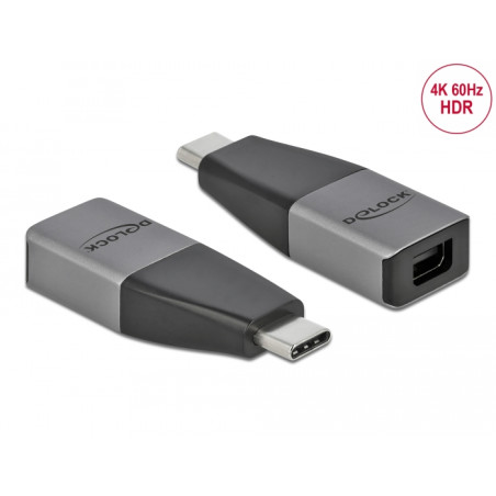 Delock USB Type-C™ Adapter zu mini DisplayPort (DP Alt Mode) 4K 60 Hz – kompaktes Design