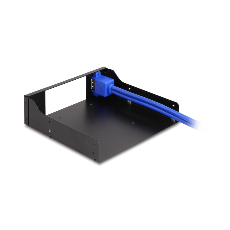 Delock 5.25″ Metall Einbaurahmen für Slim Bay Wechselrahmen mit USB 5 Gbps Hub