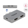 Delock Dual HDMI Adapter mit 4K 60 Hz und PD 3.0 für MacBook