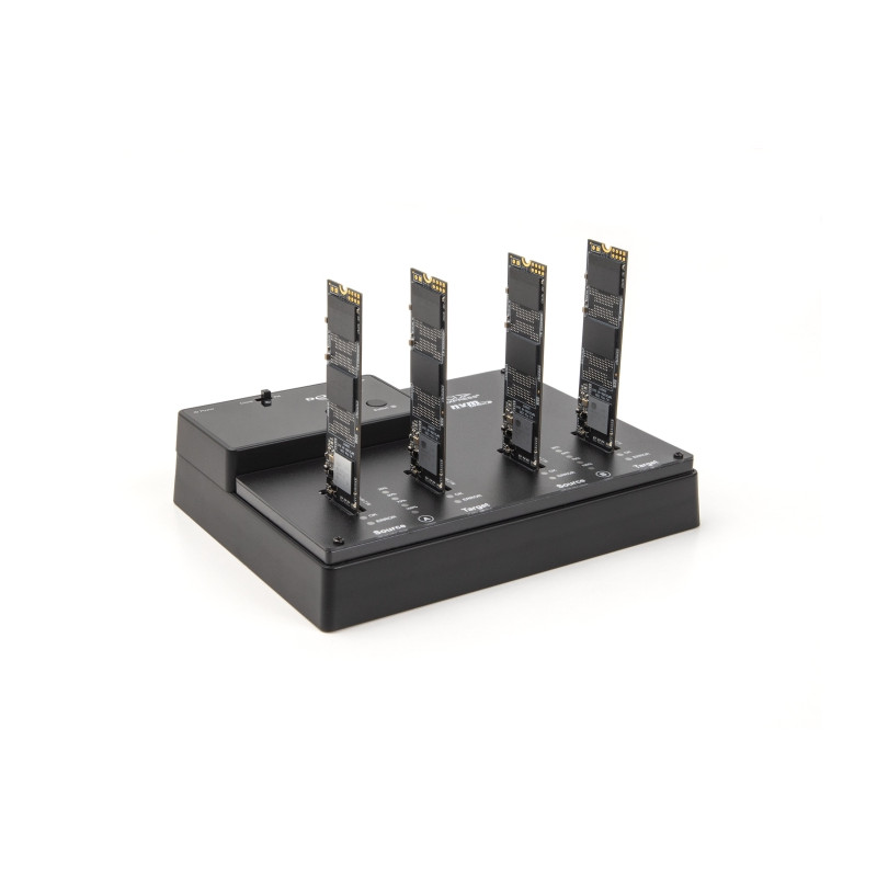 Delock M.2 Dockingstation für 4 x M.2 NVMe PCIe SSD mit Klon Funktion
