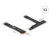 Delock M.2 Key M zu PCIe x16 NVMe Adapter gewinkelt mit 20 cm Kabel