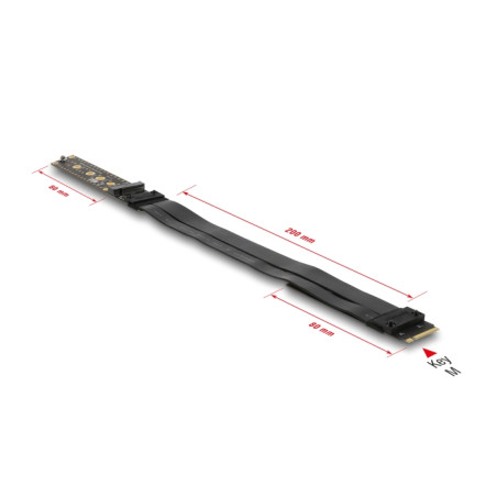 Delock Riser Karte M.2 Key M Verlängerung NVMe mit 20 cm Kabel