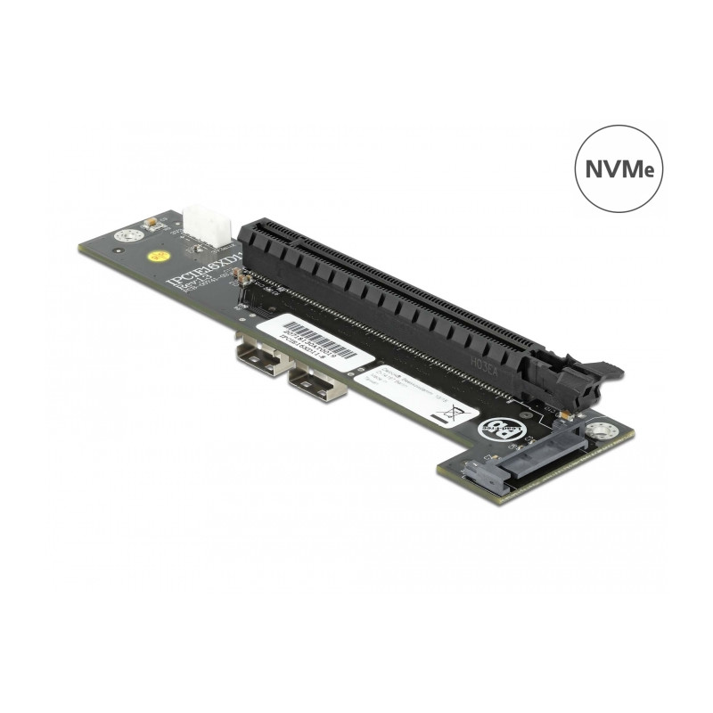 Delock Konverter 2 x SFF-8654 zu PCIe x16 Bifurkation