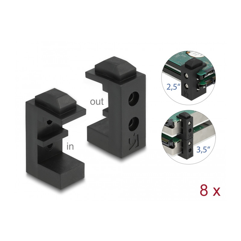Delock Festplattenhalterung für 2.5″ und 3.5″ HDD / SSD