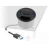 Delock 2 Port Tisch-Hub 2 x SuperSpeed USB Typ-A und Card Reader für SD und Micro SD