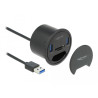 Delock 2 Port Tisch-Hub 2 x SuperSpeed USB Typ-A und Card Reader für SD und Micro SD