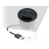 Delock 4 Port Tisch-Hub mit 4 x SuperSpeed USB Typ-A Port