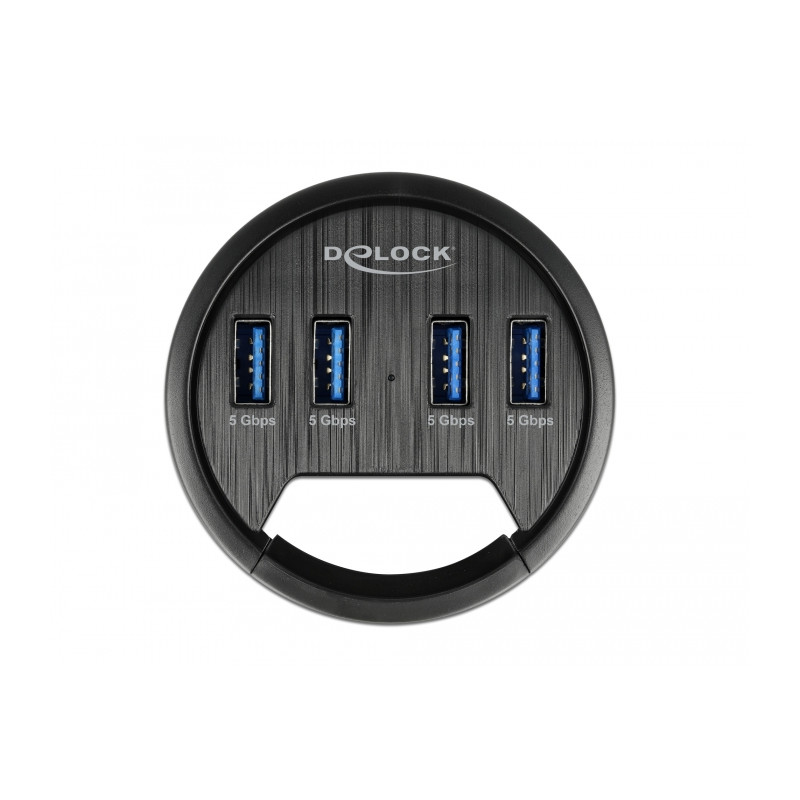 Delock 4 Port Tisch-Hub mit 4 x SuperSpeed USB Typ-A Port