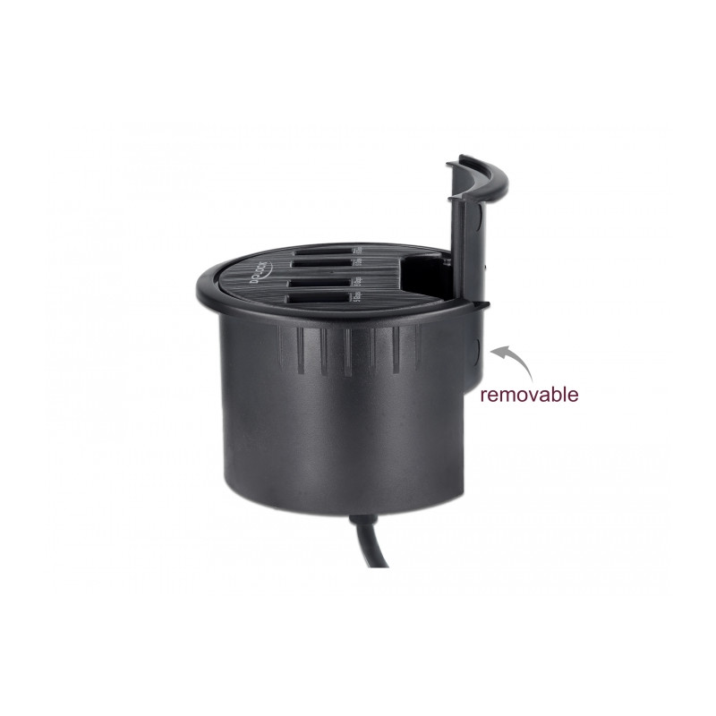 Delock 4 Port Tisch-Hub mit 4 x SuperSpeed USB Typ-A Port