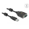Delock Isolator USB 2.0 Typ-A zu RS-232 D-Sub 9 Stecker galvanische Trennung 2,5 kV 2m