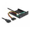 Delock Front Panel 3.5″ USB 5 Gbps 2 x USB Type-C™ + 2 x USB Typ-A