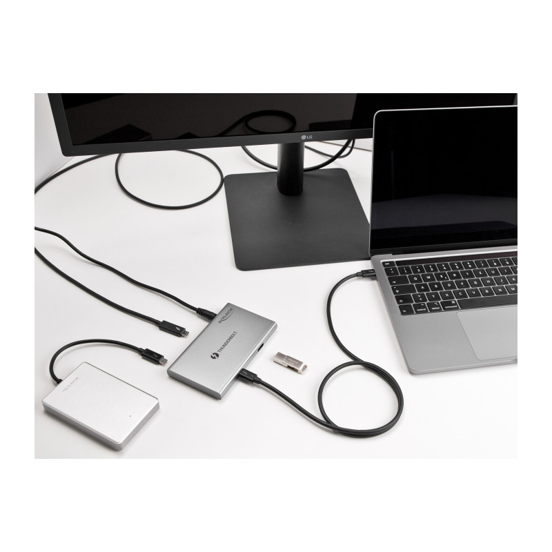 Delock Thunderbolt™ 4 Hub 3 Port mit zusätzlichem SuperSpeed USB 10 Gbps Typ-A Port - 8K