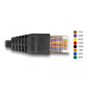 Delock Serielles Anschlusskabel mit FTDI Chipsatz, USB 2.0 Typ-A Stecker zu RS-232 RJ45 Stecker 50 cm schwarz