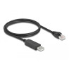 Delock Serielles Anschlusskabel mit FTDI Chipsatz, USB 2.0 Typ-A Stecker zu RS-232 RJ45 Stecker 1 m schwarz