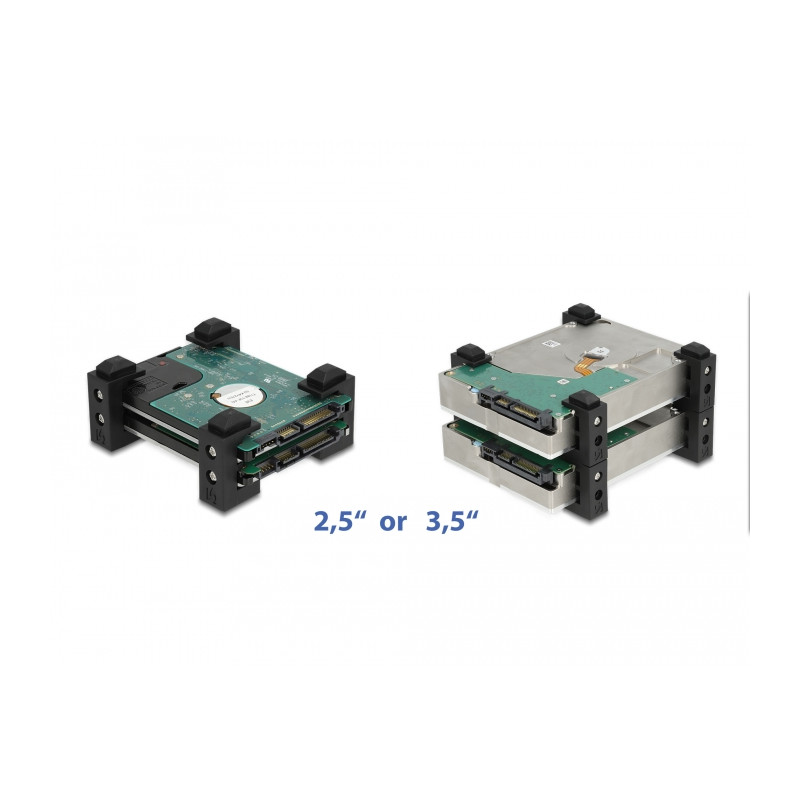 Delock Festplattenhalterung für 2.5″ und 3.5″ HDD / SSD