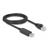 Delock Serielles Anschlusskabel mit FTDI Chipsatz, USB 2.0 Typ-A Stecker zu RS-232 RJ45 Stecker 2 m schwarz