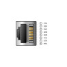 Delock Serielles Anschlusskabel mit FTDI Chipsatz, USB 2.0 Typ-A Stecker zu RS-232 RJ45 Buchse 50 cm schwarz