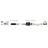 Delock Serielles Anschlusskabel mit FTDI Chipsatz, USB 2.0 Typ-A Stecker zu RS-232 RJ45 Buchse 50 cm schwarz