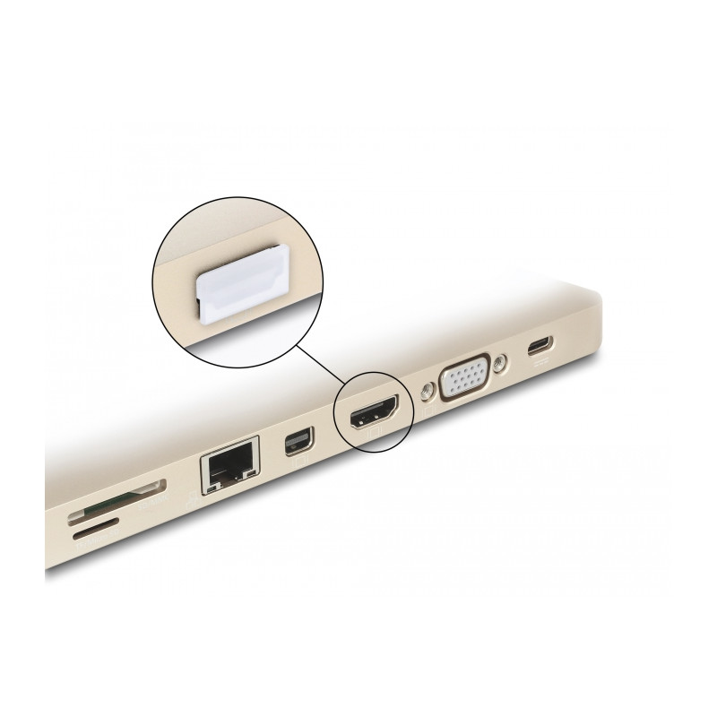 Delock Staubschutz für HDMI A Buchse ohne Griff 10 Stück transparent