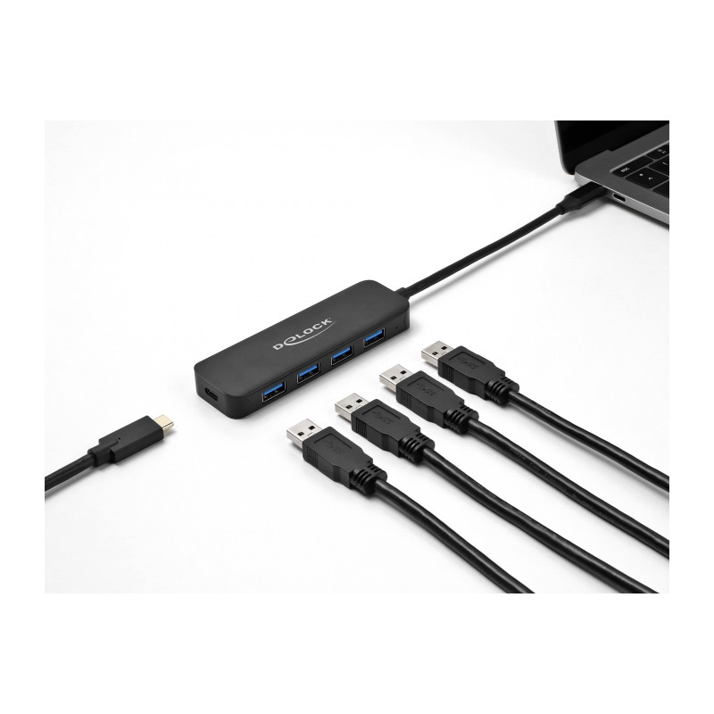 Delock USB Type-C™ Hub 4 Port USB 5 Gbps mit Power Delivery 85 Watt