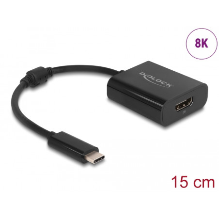 Delock USB Type-C™ Adapter zu HDMI (DP Alt Mode) 8K mit HDR Funktion schwarz
